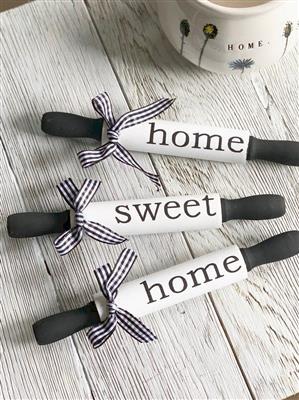 Home decor rolling pins. Can be customized. $10