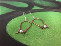 Copper and Sterling Silver Earrings. Classic clean design with high quality silver beads and earring backs.