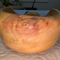 Flaming box elder burl vessel pot purée