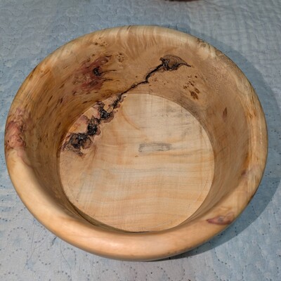 Flaming Box elder burl decorative bowl