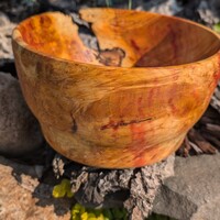 Flaming box elder burl