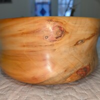 Flaming Box elder Burl small fruit/salad bowl