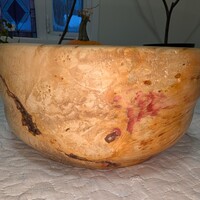 Flaming Box elder burl decorative bowl