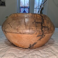 Curly Maple vessel with fractal images