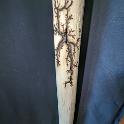 Diamond willow walking sticks with fractal images