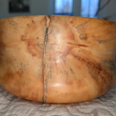 Flaming Box elder Burl small fruit/salad bowl