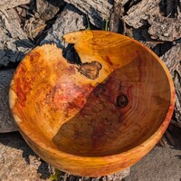 Flaming box elder burl