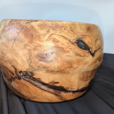 Large local cedar burl with resin