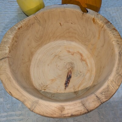 Flaming Box elder Decorative Large Bowl