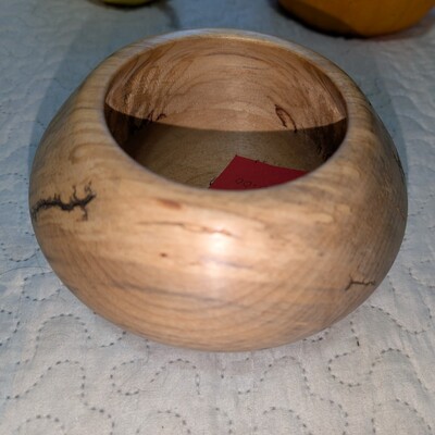 Curly Maple vessel with fractal images