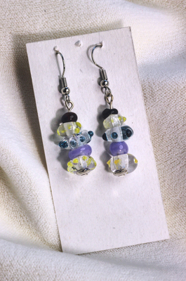 multi-bead glass earrings