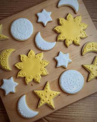 Sun and Moon Sugar Cookies